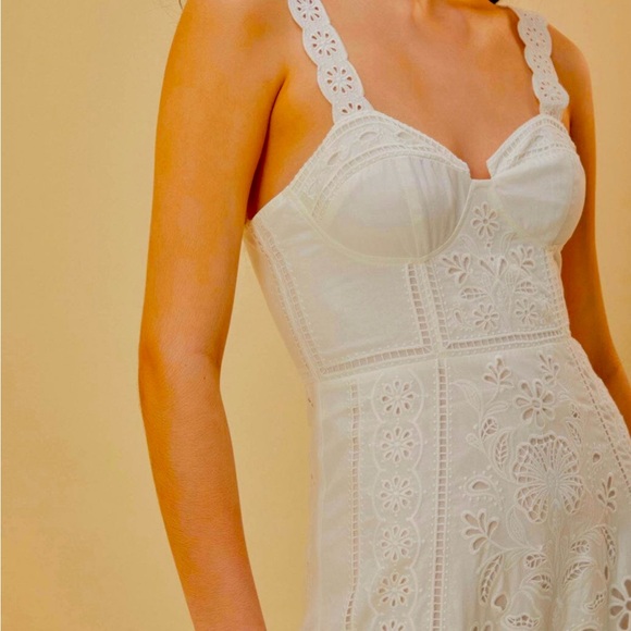 White Richelieu Sleeveless Midi Dress XL 100% COTTON
Care Instructions - Picture 1 of 7